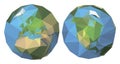 Polygonal earth. 2 sides.