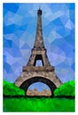 Polygonal Eiffel Tower Royalty Free Stock Photo