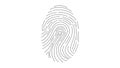 Polygonal fingerprint vector illustration on a white background Royalty Free Stock Photo