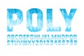 Polygonal font vector