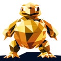 Polygonal frog on a white background. Vector illustration EPS 10 Generative AI