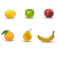 Polygonal fruits Royalty Free Stock Photo