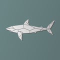 Polygonal geometric vector grey shark