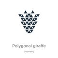 Polygonal giraffe icon vector. Trendy flat polygonal giraffe icon from geometry collection isolated on white background. Vector Royalty Free Stock Photo