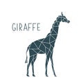 Polygonal Giraffe illustration.