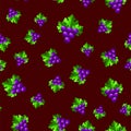 Polygonal Grapes Seamless Pattern Royalty Free Stock Photo
