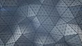 Polygonal grey wall geometric distorted 3D render