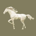 Polygonal horse, polygon animal, vector Royalty Free Stock Photo
