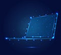 Polygonal laptop isometric blue 1 4mp 1