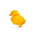 Polygonal image of chicks. logo vector illustration Royalty Free Stock Photo