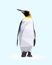 polygonal image of penguins. logo vector illustration Royalty Free Stock Photo