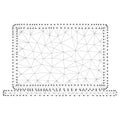 Polygonal laptop black-white dots