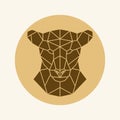 Polygonal lioness head.