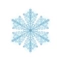 Polygonal low poly festive snowflake. Isolated 3D detailed render geometric triangle greeting card. Ice snow crystal
