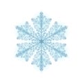 Polygonal low poly festive snowflake. Isolated 3D detailed render geometric triangle greeting card. Ice snow crystal