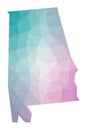 Polygonal map of Alabama.