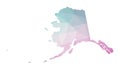 Polygonal map of Alaska.