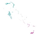 Polygonal map of Bahamas.