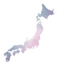 Polygonal map of Japan.