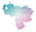 Polygonal map of Venezuela. Royalty Free Stock Photo