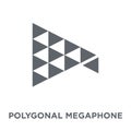 Polygonal megaphone icon from Geometry collection.