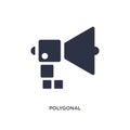 polygonal megaphone icon on white background. Simple element illustration from geometry concept