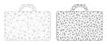 Mesh Case Icon Variants in Polygonal Network Vector Style Royalty Free Stock Photo