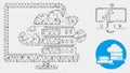 Polygonal Mesh Cloud Computing and Server Icon Royalty Free Stock Photo