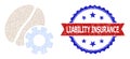 Polygonal Mesh Coffee Options Icon and Unclean Bicolor Liability Insurance Watermark