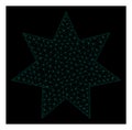 Mesh Eight Corner Star in Polygonal 2D Vector Style