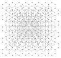 Polygonal mesh grid. Scientific structure line background