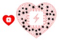 Polygonal Mesh Heart Pacemaker Pictograms with Infection Centers