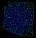 Polygonal 2D Mesh Vector Map of Arizona State