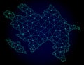 Polygonal 2D Mesh Vector Map of Azerbaijan