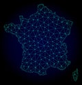 Polygonal 2D Mesh Vector Map of France