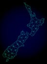 Polygonal 2D Mesh Vector Map of New Zealand