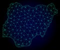 Polygonal 2D Mesh Vector Map of Nigeria