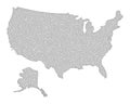 Polygonal 2D Mesh High Resolution Raster Map of USA and Alaska Abstractions