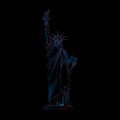 Polygonal mesh Statue of Liberty illustration.