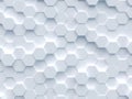 Polygonal mosaic surface with white hexagon.