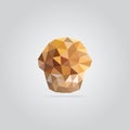 Polygonal muffin illustration