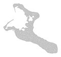 Polygonal Network Mesh High Detail Raster Map of Kiribati Island Abstractions