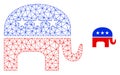 Polygonal Network Mesh Republican Elephant Icon Royalty Free Stock Photo