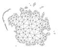 Polygonal Network Mesh Vector Map of Micronesia Island