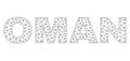 Polygonal Network OMAN Text Caption Royalty Free Stock Photo