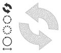 Polygonal Network Refresh Icon with Simple Glyphs Royalty Free Stock Photo