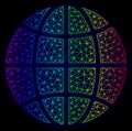 Polygonal Network Spectrum Mesh Vector Globe