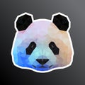 Polygonal panda head