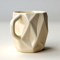 Polygonal Paper Mug With Soft Lighting And Furry Finish