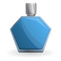 Polygonal perfume bottle icon, cartoon style Royalty Free Stock Photo